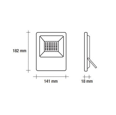 Vivida led floodlight 30w 4000k ip65 white